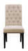 Alana Upholstered Side Chairs Beige and Smokey Black (Set of 2) - U&U Home Budget Furniture (Carteret, NJ)