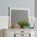 Franco Rectangular Dresser Mirror Antique White - U&U Home Budget Furniture (Carteret, NJ)