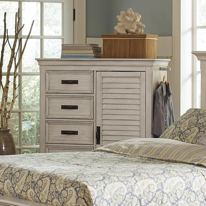 Franco 5-drawer Chest Antique White - U&U Home Budget Furniture (Carteret, NJ)