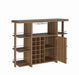 Evelio Bar Unit with Wine Bottle Storage Walnut - U&U Home Budget Furniture (Carteret, NJ)
