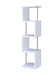 Baxter 4-shelf Bookcase White and Chrome - U&U Home Budget Furniture (Carteret, NJ)