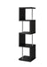 Baxter 4-shelf Bookcase Black and Chrome - U&U Home Budget Furniture (Carteret, NJ)