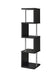 Baxter 4-shelf Bookcase Black and Chrome - U&U Home Budget Furniture (Carteret, NJ)