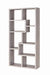 Theo 10-shelf Bookcase Grey Driftwood - U&U Home Budget Furniture (Carteret, NJ)