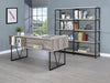 Analiese 4-shelf Open Bookcase Grey Driftwood - U&U Home Budget Furniture (Carteret, NJ)