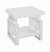 Schmitt Rectangular End Table High Glossy White - U&U Home Budget Furniture (Carteret, NJ)