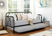 Marina Twin Metal Daybed with Trundle Black - U&U Home Budget Furniture (Carteret, NJ)
