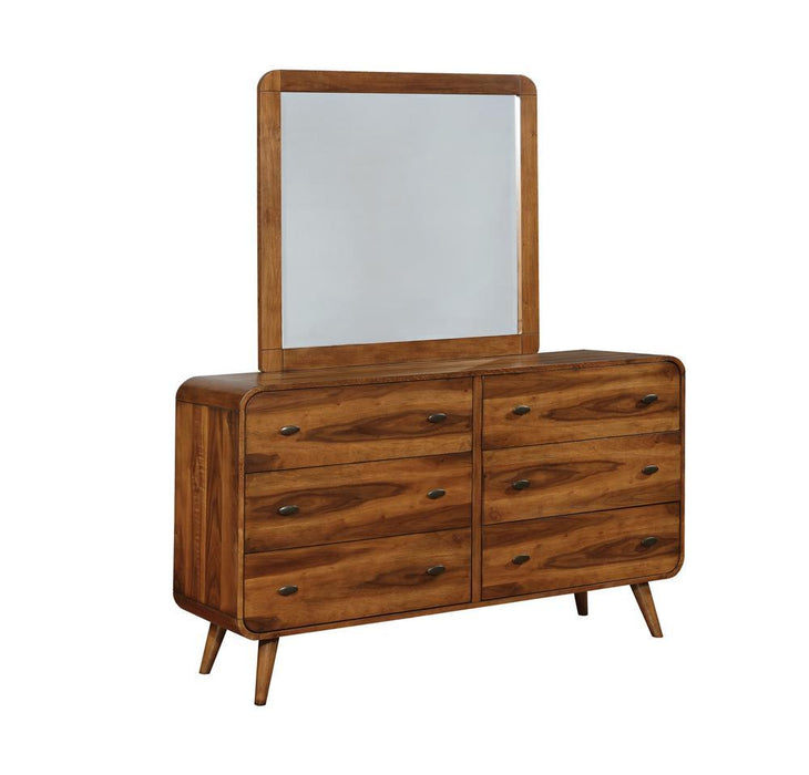 Robyn 6-drawer Dresser Dark Walnut - U&U Home Budget Furniture (Carteret, NJ)