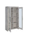 Alejo 2-door Tall Cabinet Grey Driftwood - U&U Home Budget Furniture (Carteret, NJ)