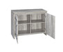 Enoch 2-door Accent Cabinet Grey Driftwood - U&U Home Budget Furniture (Carteret, NJ)