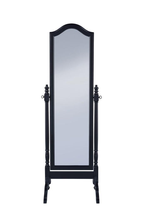 Cabot Rectangular Cheval Mirror with Arched Top Black - U&U Home Budget Furniture (Carteret, NJ)