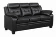 Finley Tufted Upholstered Sofa Black - U&U Home Budget Furniture (Carteret, NJ)