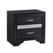 Miranda 2-drawer Nightstand Tray Black - U&U Home Budget Furniture (Carteret, NJ)