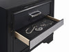 Miranda 2-drawer Nightstand Tray Black - U&U Home Budget Furniture (Carteret, NJ)