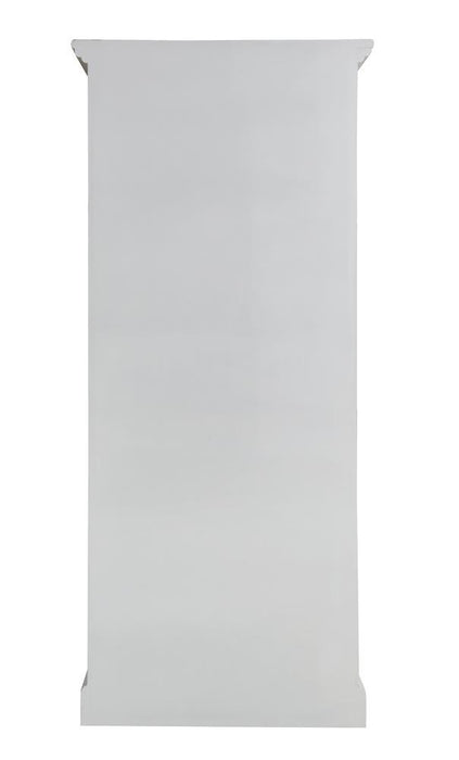 Tammi 2-door Tall Cabinet Antique White and Brown - U&U Home Budget Furniture (Carteret, NJ)