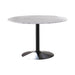 Bartole Round Dining Table White and Matte Black - U&U Home Budget Furniture (Carteret, NJ)