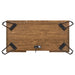 Sheeran Writing Desk with 4 Hidden Storages Rustic Amber - U&U Home Budget Furniture (Carteret, NJ)