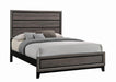 Watson Eastern King & Queen Bed Grey Oak and Black - U&U Home Budget Furniture (Carteret, NJ)