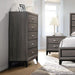 Watson 5-drawer Chest Grey Oak and Black - U&U Home Budget Furniture (Carteret, NJ)