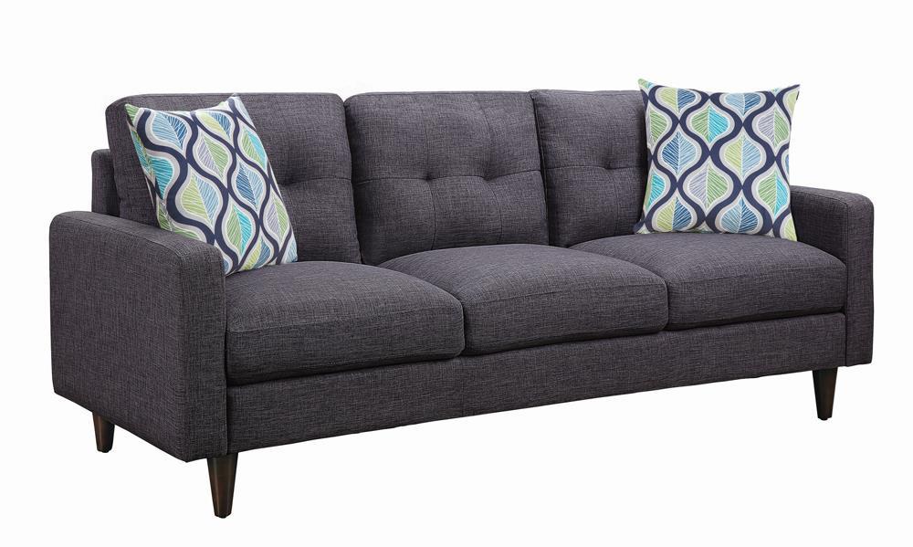 Watsonville Tufted Back Sofa Grey - U&U Home Budget Furniture (Carteret, NJ)