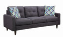 Watsonville Tufted Back Sofa Grey - U&U Home Budget Furniture (Carteret, NJ)