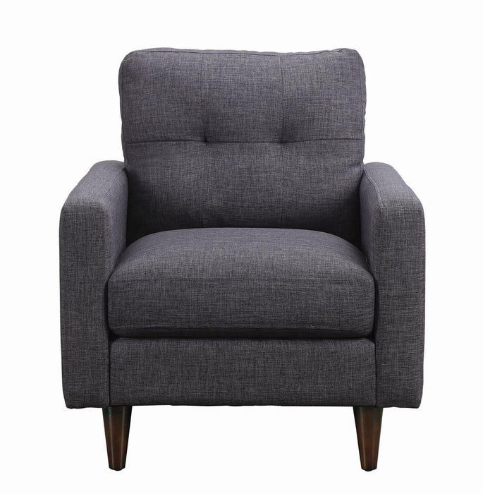 Watsonville Tufted Back Chair Grey - U&U Home Budget Furniture (Carteret, NJ)