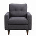 Watsonville Tufted Back Chair Grey - U&U Home Budget Furniture (Carteret, NJ)