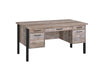 Samson 4-drawer Office Desk Weathered Oak - U&U Home Budget Furniture (Carteret, NJ)