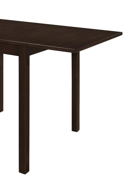 Kelso Rectangular Dining Table with Drop Leaf Cappuccino - U&U Home Budget Furniture (Carteret, NJ)