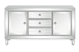 Leticia 3-drawer Accent Cabinet Silver - U&U Home Budget Furniture (Carteret, NJ)