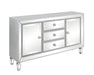 Leticia 3-drawer Accent Cabinet Silver - U&U Home Budget Furniture (Carteret, NJ)