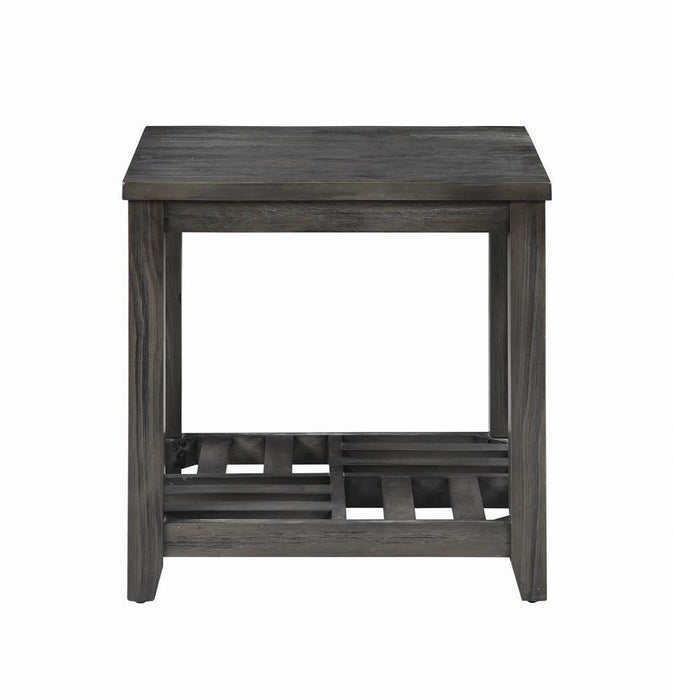 Cliffview 1-shelf Rectangular End Table Grey - U&U Home Budget Furniture (Carteret, NJ)