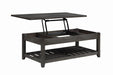 Cliffview Lift Top Coffee Table with Storage Cavities Grey - U&U Home Budget Furniture (Carteret, NJ)