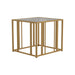 Adri Metal Frame End Table Matte Brass - U&U Home Budget Furniture (Carteret, NJ)