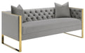 Eastbrook Tufted Back Sofa Grey - U&U Home Budget Furniture (Carteret, NJ)
