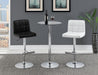 Lenny Adjustable Bar Stools Chrome and White (Set of 2) - U&U Home Budget Furniture (Carteret, NJ)