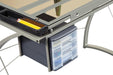 Melo 3-Drawer Drafting Desk Champagne - U&U Home Budget Furniture (Carteret, NJ)