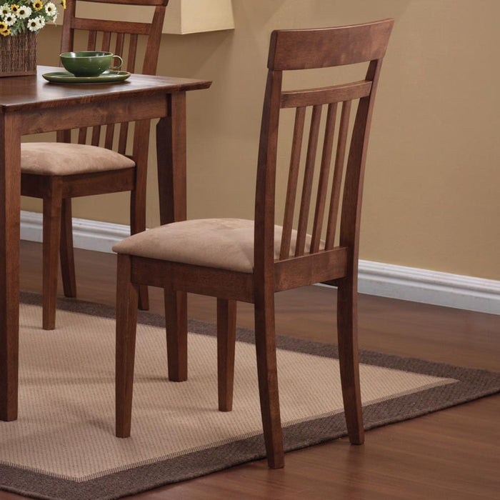 Robles 5-piece Dining Set Chestnut and Tan - U&U Home Budget Furniture (Carteret, NJ)