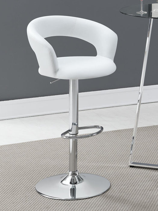 Barraza 29" Adjustable Height Bar Stool Black and Chrome - U&U Home Budget Furniture (Carteret, NJ)