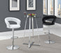 Barraza 29" Adjustable Height Bar Stool Black and Chrome - U&U Home Budget Furniture (Carteret, NJ)