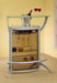 Dallas 2-shelf Home Bar Silver and Frosted Glass - U&U Home Budget Furniture (Carteret, NJ)