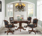 Turk Game Chair with Casters Black and Tobacco - U&U Home Budget Furniture (Carteret, NJ)