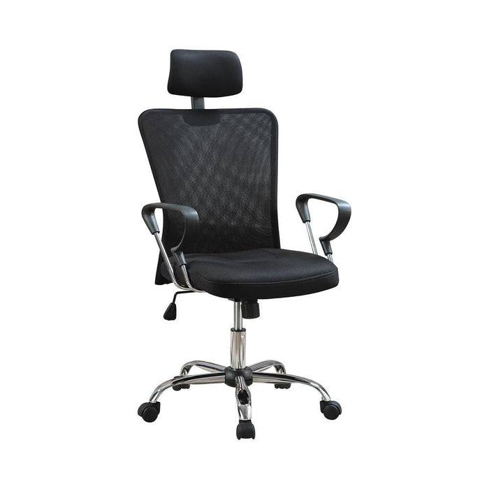 Stark Mesh Back Office Chair Black and Chrome - U&U Home Budget Furniture (Carteret, NJ)