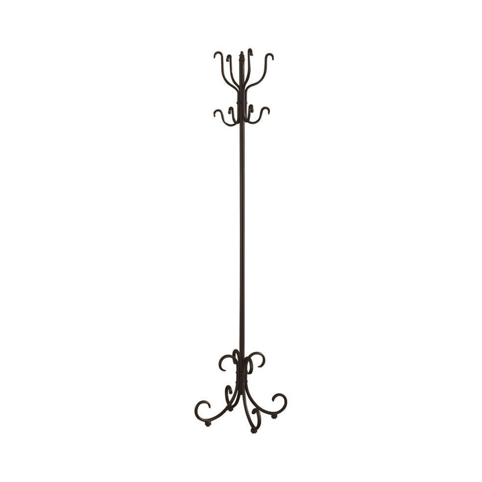 Kiefer Coat Rack with 12 Hooks Black - U&U Home Budget Furniture (Carteret, NJ)