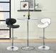 Edenton Upholstered Adjustable Height Bar Stools Black and Chrome (Set of 2) - U&U Home Budget Furniture (Carteret, NJ)