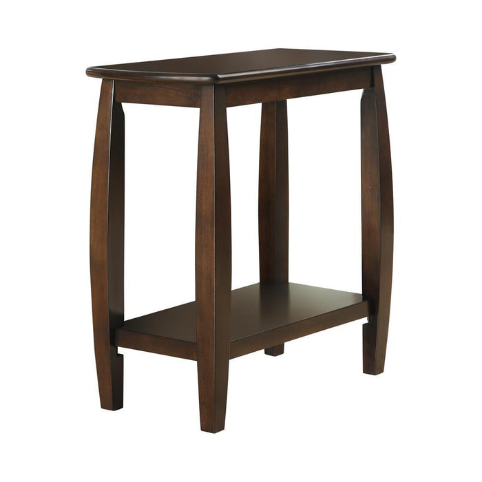 Raphael 1-shelf Chairside Table Cappuccino - U&U Home Budget Furniture (Carteret, NJ)