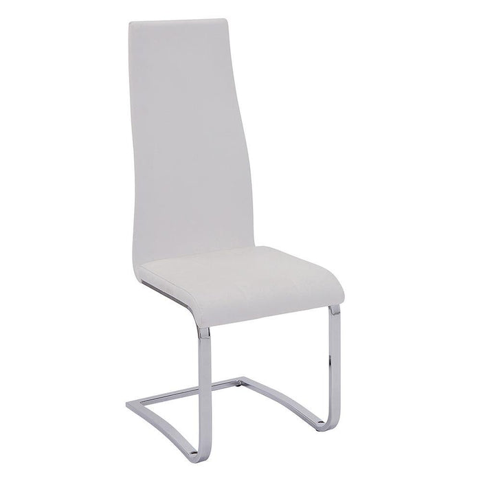 Montclair High Back Dining Chairs Black and Chrome (Set of 4) - U&U Home Budget Furniture (Carteret, NJ)
