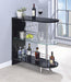 Adolfo 3-tier Bar Table Glossy Black and Clear - U&U Home Budget Furniture (Carteret, NJ)