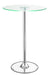 Thea LED Bar Table Chrome and Clear - U&U Home Budget Furniture (Carteret, NJ)