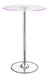 Thea LED Bar Table Chrome and Clear - U&U Home Budget Furniture (Carteret, NJ)